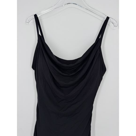 Popilush Dress New Medium Black Shapewear Ruched Modal Bodycon Mini Slip Dress - Picture 5 of 8
